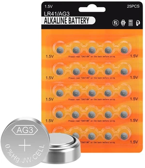 kunying 25-Pack LR41 Button Batteries, AG3 392 384 192 SR41W 1.5V Button Cell Battery, Long-Lasting Leakproof Mercury-Free Power for Watches, Laser Pens, Pet Collars. kunying 25-Pack LR41 Button Batteries, AG3 392 384 192 SR41W 1.5V Button Cell Battery, Long-Lasting Leakproof Mercury-Free Power for Watches, Laser Pens, Pet Collars.