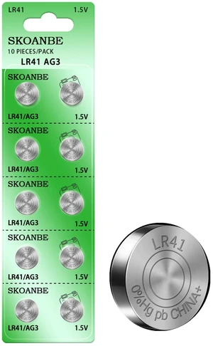 SKOANBE 10PCS LR41 392 384 192 AG3 SR41 1.5V Button Coin Cell Battery SKOANBE 10PCS LR41 392 384 192 AG3 SR41 1.5V Button Coin Cell Battery