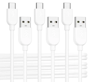 Cable Matters 3-Pack USB A to USB C Cable, 6ft, White | USB C to USB A Charging Cable, Supports Apple CarPlay and Android Auto, for iPhone 17/16 and Galaxy S24 Cable Matters 3-Pack USB A to USB C Cable, 6ft, White | USB C to USB A Charging Cable, Supports Apple CarPlay and Android Auto, for iPhone 17/16 and Galaxy S24