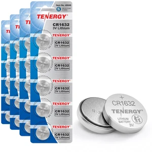 Tenergy CR1632 3V Lithium Button Cell, for Watches, Key Fobs, Calculators, Medical Devices, and More, 20 Count (Pack of 4) Tenergy CR1632 3V Lithium Button Cell, for Watches, Key Fobs, Calculators, Medical Devices, and More, 20 Count (Pack of 4)
