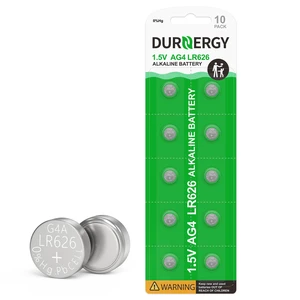 DURNERGY SR626SW Watch Battery 10 Pack, AG4 Alkaline Button Cell Battery, 377/376 Watch Batteries, 1.5V LR626 Batteries 377A DURNERGY SR626SW Watch Battery 10 Pack, AG4 Alkaline Button Cell Battery, 377/376 Watch Batteries, 1.5V LR626 Batteries 377A