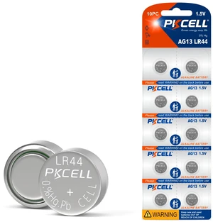 PKCELL 10 Pack LR44 Batteries AG13 L1154f 357 303 A76 SR44 Button Battery | 1.5V LR44 Button Batteries for Watch, Scales, Calculators, Thermometer PKCELL 10 Pack LR44 Batteries AG13 L1154f 357 303 A76 SR44 Button Battery | 1.5V LR44 Button Batteries for Watch, Scales, Calculators, Thermometer