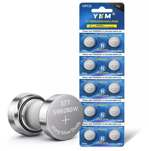 10 Pack SR626SW 377 Watch Batteries 1.55V Silver Oxide Button Cell Battery | 376 AG4 LR626, Long-Lasting and Leak-Resistant for Calculators 10 Pack SR626SW 377 Watch Batteries 1.55V Silver Oxide Button Cell Battery | 376 AG4 LR626, Long-Lasting and Leak-Resistant for Calculators