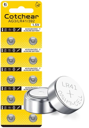 Cotchear 10pcs AG3 LR41 Battery 392 384 192 SR41SW CX41 L736 Batteries L736f Battry 1.5V LR41 Button Batteries for Watch Toys Clock Cotchear 10pcs AG3 LR41 Battery 392 384 192 SR41SW CX41 L736 Batteries L736f Battry 1.5V LR41 Button Batteries for Watch Toys Clock