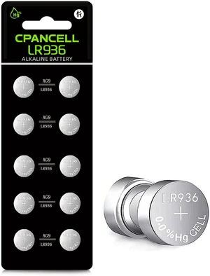 CPANCELL LR936 Batteries LR45 AG9 Battery 194 394 1.5v Alkaline Button Cell Watch Batteries (10 Count) CPANCELL LR936 Batteries LR45 AG9 Battery 194 394 1.5v Alkaline Button Cell Watch Batteries (10 Count)