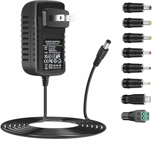 Universal AC Adapter 15V 1A Power Supply 15W AC110V to DC15V Power Driver 15V 100mA~1000mA All Compatible with 8 DC Plug Tips adapters Charger Transformer AC-DC Adapter (DC15V~1A) Universal AC Adapter 15V 1A Power Supply 15W AC110V to DC15V Power Driver 15V 100mA~1000mA All Compatible with 8 DC Plug Tips adapters Charger Transformer AC-DC Adapter (DC15V~1A)