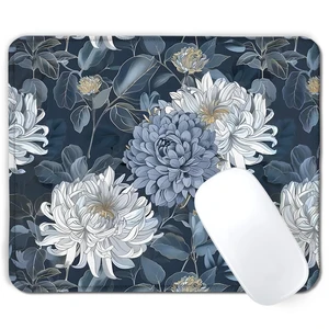 Nipil Blue and White Floral Mouse Pad, Luxury Gold Chrysanthemum Flower Mousepad Mouse Mat with Non-Slip Rubber Base for Home Office Desk Accessories, Aesthetic Office Supplies, 9.5x7.9 Inch Nipil Blue and White Floral Mouse Pad, Luxury Gold Chrysanthemum Flower Mousepad Mouse Mat with Non-Slip Rubber Base for Home Office Desk Accessories, Aesthetic Office Supplies, 9.5x7.9 Inch