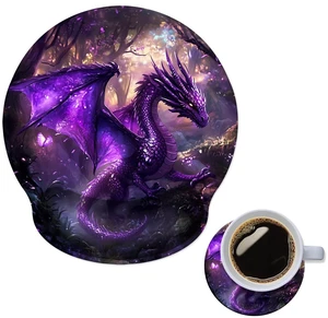 AFUZLE Mouse Pad with Wrist Support, Ergonomic Mouse Pad with Memory Foam Wrist Rest Cushion, Non-Slip Rubber Base Gaming Mice Pad for Home Office Computer Laptop,Dragon AFUZLE Mouse Pad with Wrist Support, Ergonomic Mouse Pad with Memory Foam Wrist Rest Cushion, Non-Slip Rubber Base Gaming Mice Pad for Home Office Computer Laptop,Dragon