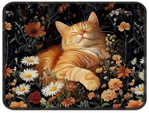 gsgfdshf Gothic Moody Floral Orange Tabby Cat Mouse Pad, Dark Academia Cottagecore Wildflower Cat Mouse Pad for Work Computers Laptop Home Office Dorm Desk Accessories, 9.5x7.9 Inch gsgfdshf Gothic Moody Floral Orange Tabby Cat Mouse Pad, Dark Academia Cottagecore Wildflower Cat Mouse Pad for Work Computers Laptop Home Office Dorm Desk Accessories, 9.5x7.9 Inch