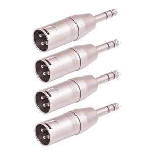 Smithok 4 Pack 1/4" TRS to XLR Adapter, Balanced Quarter Inch 6.35mm Male to XLR Male Adapters Smithok 4 Pack 1/4" TRS to XLR Adapter, Balanced Quarter Inch 6.35mm Male to XLR Male Adapters