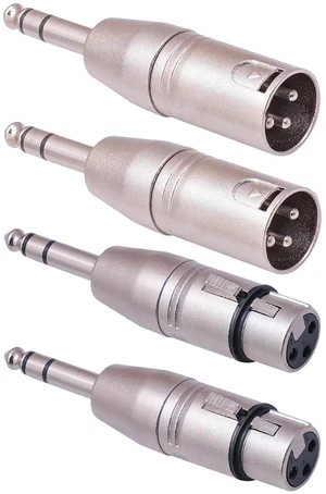 1/4 to XLR Adapter 4 Pack, 1/4" TRS to XLR (2 Pair), 2pcs Male to Male and 2pcs Male to Female, Balanced Quarter Inch 6.35mm Male to XLRMale/Female Adapters for Mixers, Microphones, Amplifiers 1/4 to XLR Adapter 4 Pack, 1/4" TRS to XLR (2 Pair), 2pcs Male to Male and 2pcs Male to Female, Balanced Quarter Inch 6.35mm Male to XLRMale/Female Adapters for Mixers, Microphones, Amplifiers