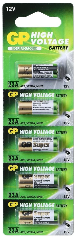 GP Super 23A 12V High Voltage Alkaline Battery (Pack of 5) GP Super 23A 12V High Voltage Alkaline Battery (Pack of 5)