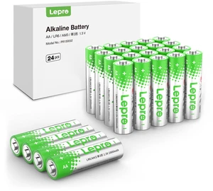 Lepro AA Batteries 24 Pack, 1.5V Alkaline Double A Battery, Leakproof | 2800mAh long-lasting power in reclosable packaging. Leak-proof & corrosion-resistant, ideal for home & office devices. Lepro AA Batteries 24 Pack, 1.5V Alkaline Double A Battery, Leakproof | 2800mAh long-lasting power in reclosable packaging. Leak-proof & corrosion-resistant, ideal for home & office devices.