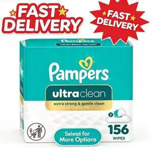 Pampers Ultra Clean Wipes, 2-Pack 156 Wipes (Select for More Options) Pampers Ultra Clean Wipes, 2-Pack 156 Wipes (Select for More Options)