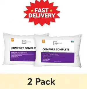 (2 pack) Mainstays Comfort Complete Bed Pillow, Standard/Queen (2 pack) Mainstays Comfort Complete Bed Pillow, Standard/Queen