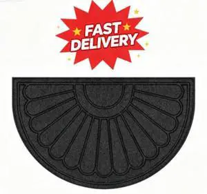 Mainstays 18"x30" Gray Sunburst Polyester Utility Entryway Door Mat Mainstays 18"x30" Gray Sunburst Polyester Utility Entryway Door Mat