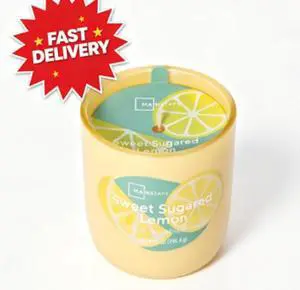 Mainstays 1-Wick Glossy Glass Candle, Sweet Sugared Lemon, 7 oz Mainstays 1-Wick Glossy Glass Candle, Sweet Sugared Lemon, 7 oz