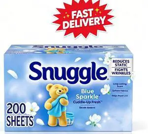 Snuggle Blue Sparkle Cuddle Up Fresh Dryer Sheets, 200 Count Snuggle Blue Sparkle Cuddle Up Fresh Dryer Sheets, 200 Count