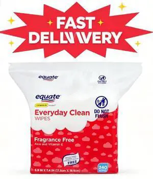 Equate Everyday Clean Wipes with Aloe Vera and Vitamin E, 240 Wipes Equate Everyday Clean Wipes with Aloe Vera and Vitamin E, 240 Wipes