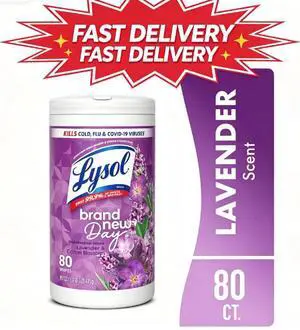 Lysol Disinfecting Wipes, All Purpose Cleaner, Multi Surface Antibacterial Cleaning Wipes, Cleaning Supplies, Lavender & Cotton Blossom Scent, 80 Count Lysol Disinfecting Wipes, All Purpose Cleaner, Multi Surface Antibacterial Cleaning Wipes, Cleaning Supplies, Lavender & Cotton Blossom Scent, 80 Count