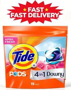 Tide PODS Laundry Detergent Pacs with a Touch of Downy Freshness, 3X Cleaning Power, 11 Count Tide PODS Laundry Detergent Pacs with a Touch of Downy Freshness, 3X Cleaning Power, 11 Count