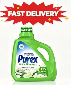 Purex Natural Elements Liquid Detergent, Fresh Lilies & Linen, 150 fl oz, 115 loads Purex Natural Elements Liquid Detergent, Fresh Lilies & Linen, 150 fl oz, 115 loads