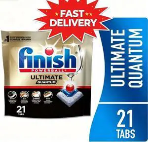 Finish Ultimate Quantum Dishwasher Pods, 50% More Cleaning Power, 21 Tabs Finish Ultimate Quantum Dishwasher Pods, 50% More Cleaning Power, 21 Tabs