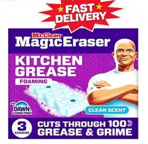 Mr. Clean Magic Eraser Sponge, Kitchen Grease, Clean Scent, 3 Count Mr. Clean Magic Eraser Sponge, Kitchen Grease, Clean Scent, 3 Count