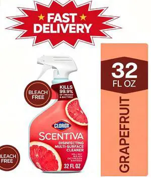 Clorox Scentiva Disinfecting Multi-Surface Cleaner Spray, Grapefruit & Orange Blossom, 32 fl oz Clorox Scentiva Disinfecting Multi-Surface Cleaner Spray, Grapefruit & Orange Blossom, 32 fl oz