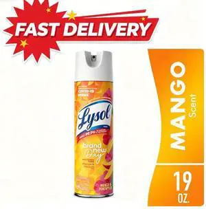 Lysol Brand New Day Disinfectant Spray, Sanitizing and Antibacterial Spray, Deodorizer, Mango & Hibiscus, 19 oz Lysol Brand New Day Disinfectant Spray, Sanitizing and Antibacterial Spray, Deodorizer, Mango & Hibiscus, 19 oz