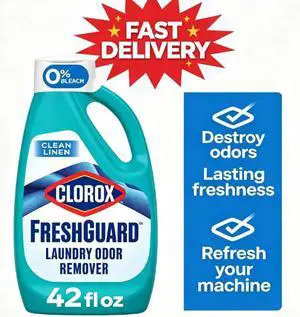 Clorox Fresh Guard Laundry Odor Remover, 0% Bleach, Color Safe, Clean Linen Scent, 42 fl oz Clorox Fresh Guard Laundry Odor Remover, 0% Bleach, Color Safe, Clean Linen Scent, 42 fl oz