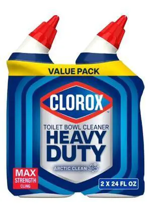 Clorox Heavy Duty Toilet Bowl Bathroom Cleaner, Arctic Clean, 24 fl oz, 2 Pack Clorox Heavy Duty Toilet Bowl Bathroom Cleaner, Arctic Clean, 24 fl oz, 2 Pack