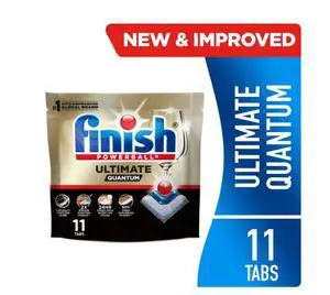 Finish Ultimate Quantum Dishwasher Pods, Dishwasher Detergent Dish Soap, 50% More Cleaning Power, 11 Count Finish Ultimate Quantum Dishwasher Pods, Dishwasher Detergent Dish Soap, 50% More Cleaning Power, 11 Count