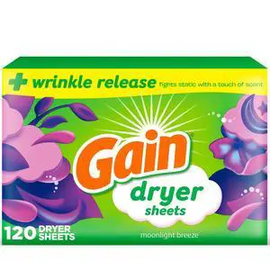 Gain Dryer Sheets, Moonlight Breeze Scent, 120 Count Gain Dryer Sheets, Moonlight Breeze Scent, 120 Count