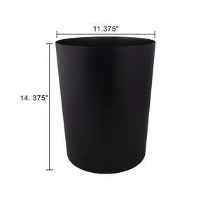 Mainstays 5 Gallon Plastic Wastebasket, Open Top, Matte Black Mainstays 5 Gallon Plastic Wastebasket, Open Top, Matte Black
