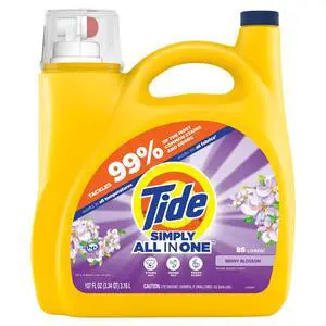 Tide Simply Liquid Laundry Detergent, Clean & Fresh, Berry Blossom Scent, 85 Loads, 107 fl oz Tide Simply Liquid Laundry Detergent, Clean & Fresh, Berry Blossom Scent, 85 Loads, 107 fl oz
