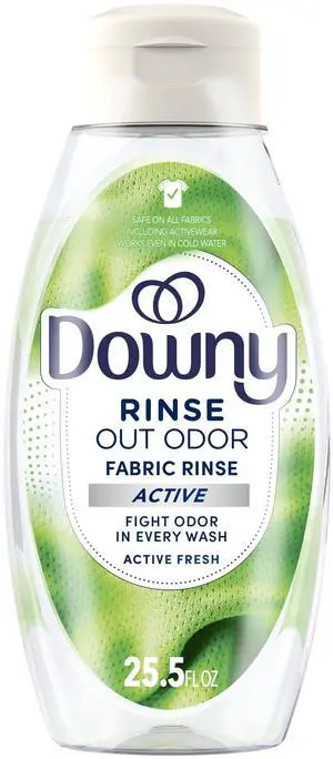 Downy Rinse Out Odor Laundry Rinse, Tackles Tough Odors, Active Fresh Scent, 25.5 fl oz Downy Rinse Out Odor Laundry Rinse, Tackles Tough Odors, Active Fresh Scent, 25.5 fl oz