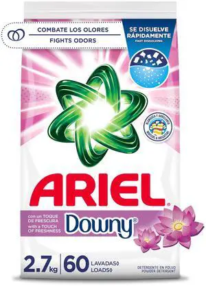 Ariel Laundry Detergent Powder with a Touch of Downy Freshness, 2.7 kg, 60 Loads Ariel Laundry Detergent Powder with a Touch of Downy Freshness, 2.7 kg, 60 Loads