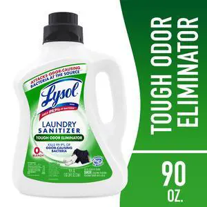 Lysol Tough Odor Eliminator Laundry Sanitizer Additive, Sanitizing Liquid for Gym Clothes and Activewear, 90 oz Lysol Tough Odor Eliminator Laundry Sanitizer Additive, Sanitizing Liquid for Gym Clothes and Activewear, 90 oz