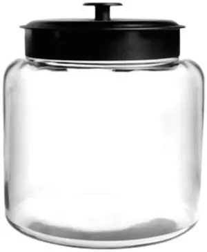 Anchor Hocking Montana Glass Jar with Black Metal Lid, 64 Ounce, A Practical Choice for Pantry Jar Storage and Display Anchor Hocking Montana Glass Jar with Black Metal Lid, 64 Ounce, A Practical Choice for Pantry Jar Storage and Display