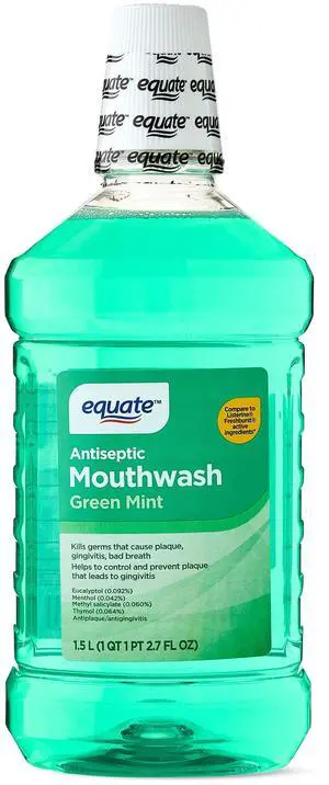 Equate Antiseptic Mouthwash Green Mint 1.5L Equate Antiseptic Mouthwash Green Mint 1.5L