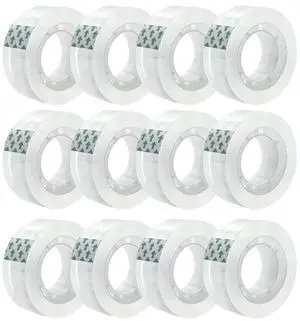 12 Rolls Clear Tape Refill, 3/4 x 100Inches, 1Inch Core, Gift Wrapping Tape for Office, Home, School 12 Rolls Clear Tape Refill, 3/4 x 100Inches, 1Inch Core, Gift Wrapping Tape for Office, Home, School