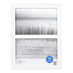 Mainstays Linear Picture Frame for Two 4x6 Photos, White Mainstays Linear Picture Frame for Two 4x6 Photos, White