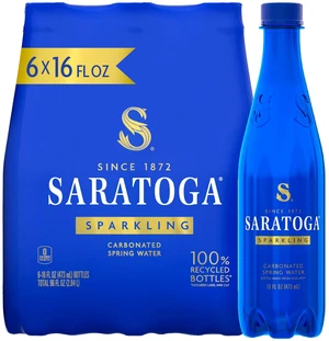 Saratoga Sparkling Spring Water 16fl oz 6-Pack Plastic Bottles Saratoga Sparkling Spring Water 16fl oz 6-Pack Plastic Bottles