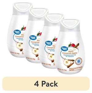 4 Pack Great Value Adjustable Solid Gel Cone Air Freshener, Warm Cinnamon Apple, 7oz 4 Pack Great Value Adjustable Solid Gel Cone Air Freshener, Warm Cinnamon Apple, 7oz