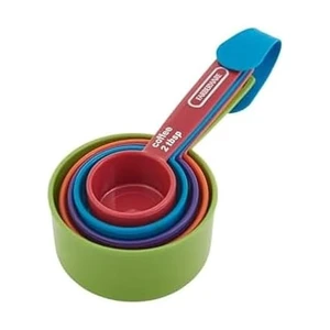 FARBERWARE 5-Piece Measuring Cup Set with Coffee Scoop, Durable Plastic Nesting Cups, Easy-Read Markings, BPA-Free, Dishwasher Safe FARBERWARE 5-Piece Measuring Cup Set with Coffee Scoop, Durable Plastic Nesting Cups, Easy-Read Markings, BPA-Free, Dishwasher Safe