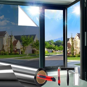 Upgraded One Way Window Privacy Film, 17.5" x 78.7", Sun Heat Blocking Upgraded One Way Window Privacy Film, 17.5" x 78.7", Sun Heat Blocking