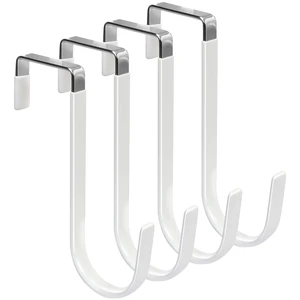 FYY Over the Door Hooks, Single-Hanger 4 Pack, Fits Doors 1-3/8" White FYY Over the Door Hooks, Single-Hanger 4 Pack, Fits Doors 1-3/8" White