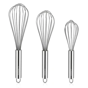 NileHome 3-Pack Stainless Steel Whisk Set, Kitchen Utensils for Cooking NileHome 3-Pack Stainless Steel Whisk Set, Kitchen Utensils for Cooking