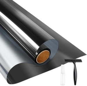 KESPEN One Way Window Privacy Film Static Cling Tint, Black, 17.5In x 6.5Ft KESPEN One Way Window Privacy Film Static Cling Tint, Black, 17.5In x 6.5Ft